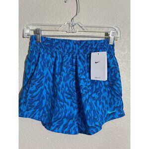 Nike Shorts Girls Medium Training Shorts Blue Pattern NEW